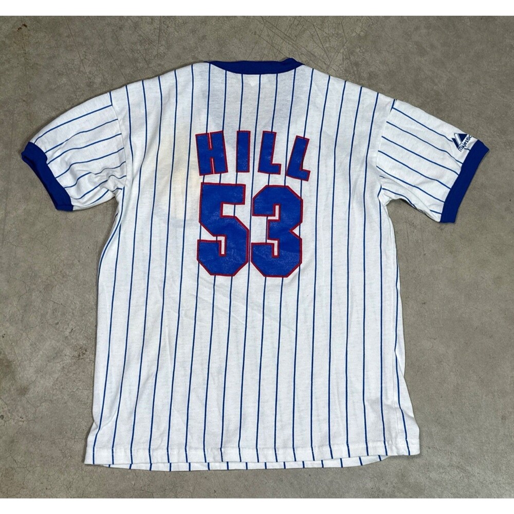 Vintage 90's Chicago Cubs Rich Hill #53 Majestic Baseball MLB Youth Large Shirt